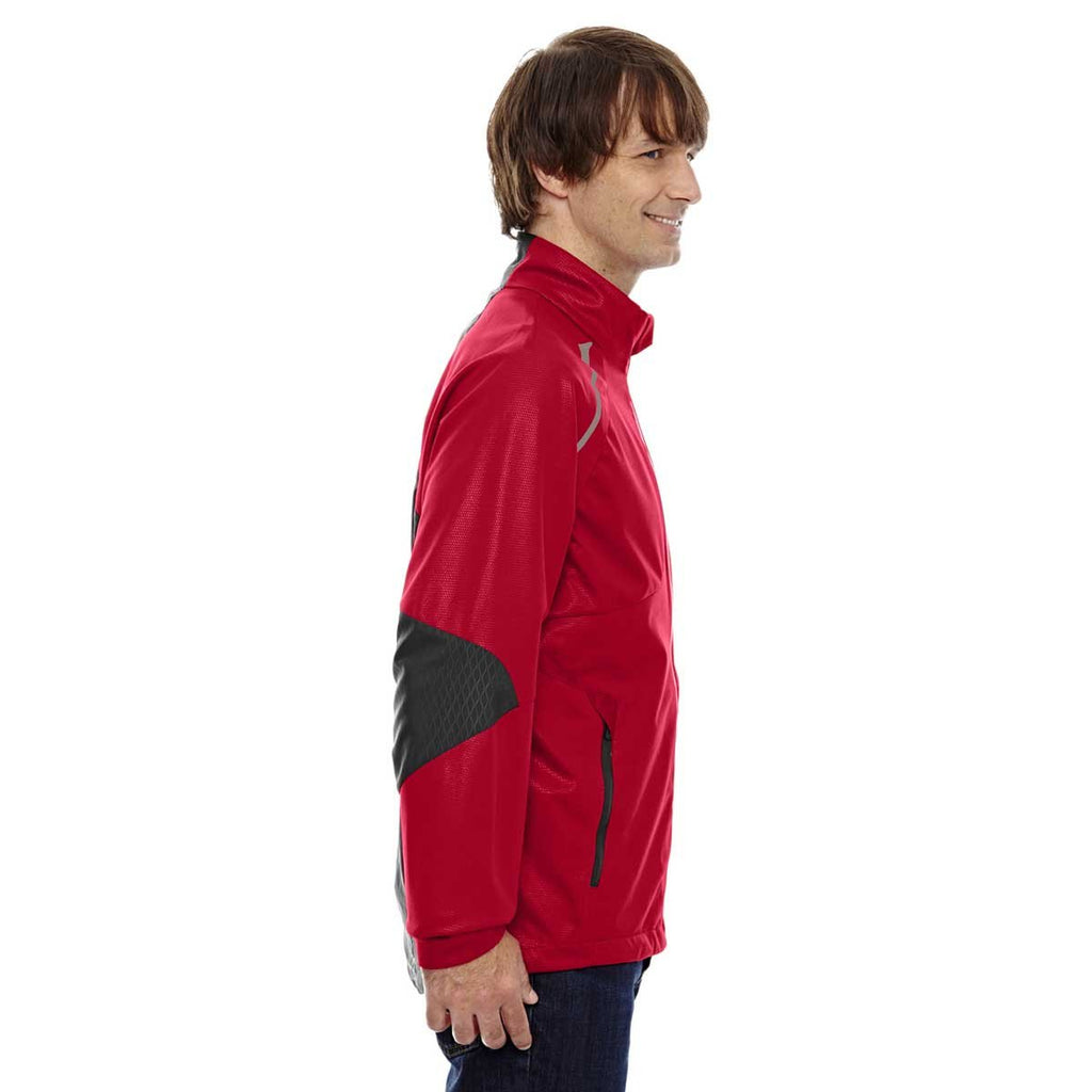 North End Men's Olympic Red Lightweight Bonded Performance Hybrid Jacket