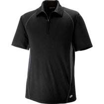 North End Men's Black Serac UTK Performance Zippered Polo