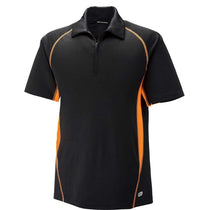 North End Men's Black/Mandarin Serac UTK Performance Zippered Polo