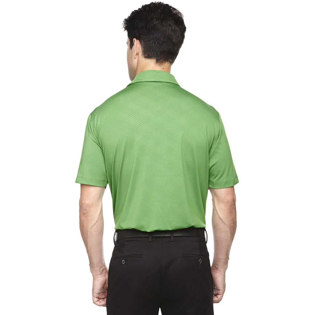 North End Men's Valley Green Maze Performance Stretch Embossed Print Polo