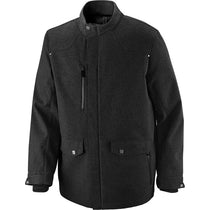North End Men's Black Three-Layer City Textured Soft Shell Jacket
