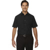 North End Men's Black Polyester Performance Short-Sleeve Shirt