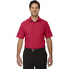 North End Men's Classic Red Polyester Performance Short-Sleeve Shirt