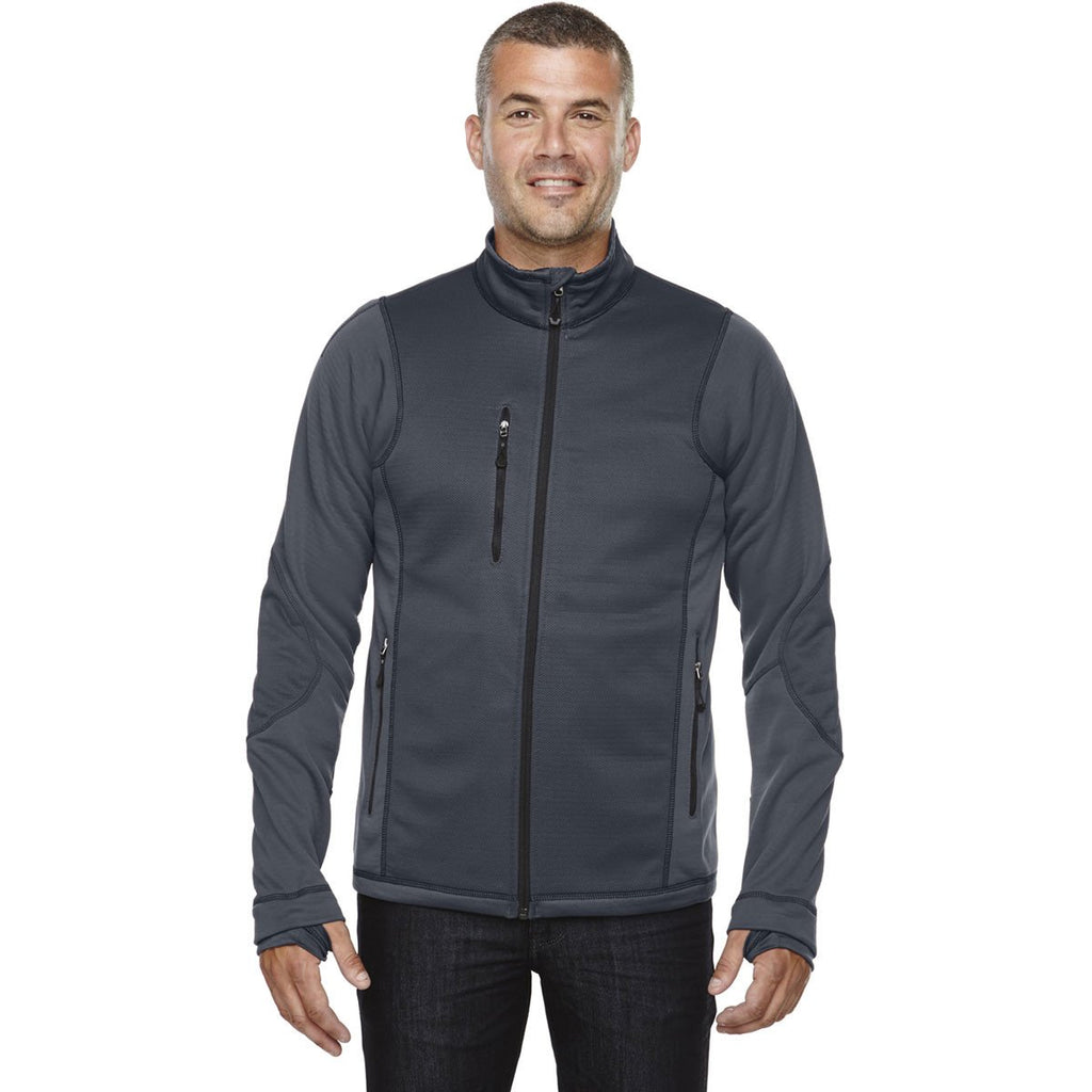 North End Men's Carbon Fleece Jacket with Print