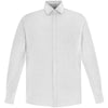 North End Men's Silver Two-Ply 80's Cotton Dobby Taped Shirt