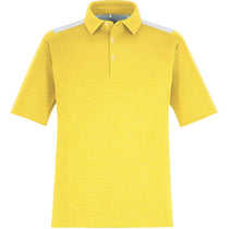 North End Men's Banana Yellow Performance Embossed Print Polo