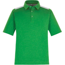 North End Men's Green Flash Performance Embossed Print Polo