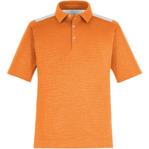 North End Men's Orange Soda Performance Embossed Print Polo