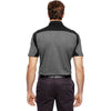 North End Men's Black Merge Cotton Blend Melange Polo