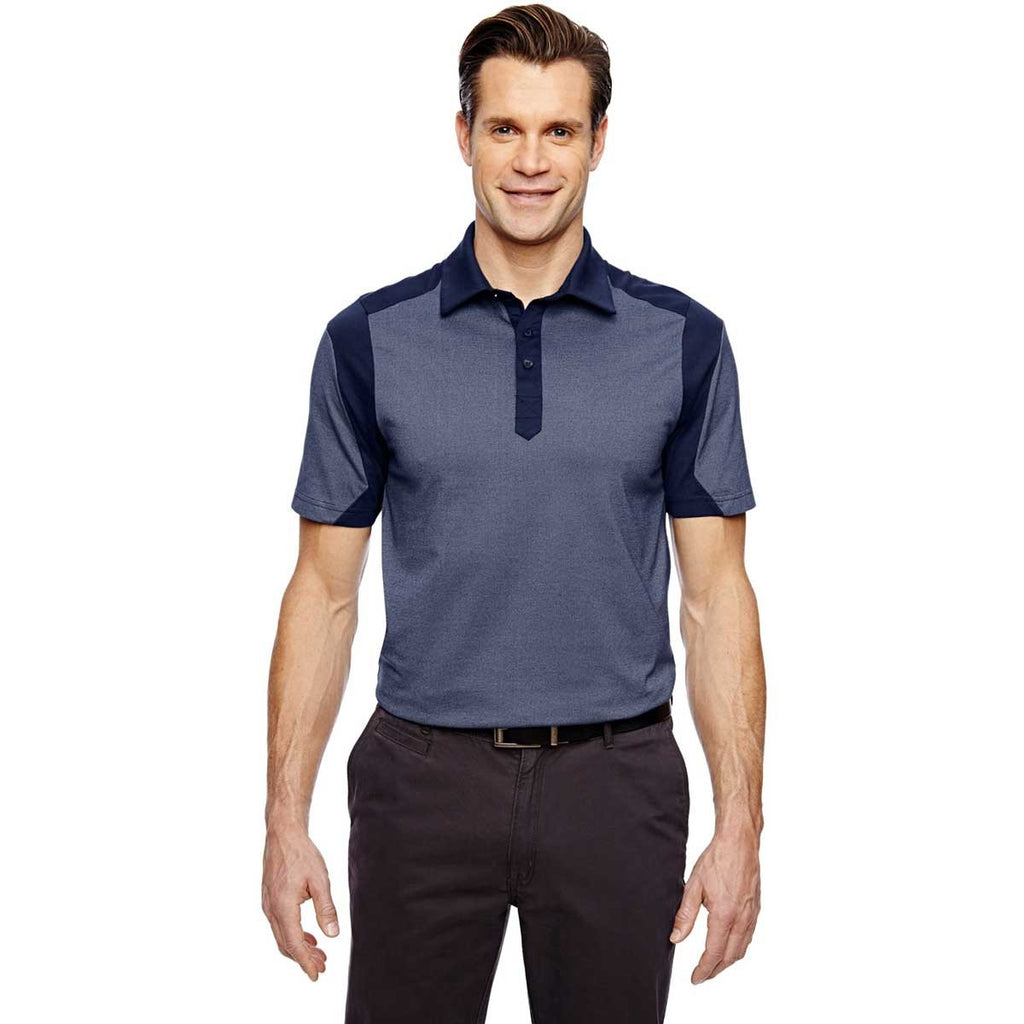 North End Men's Night Merge Cotton Blend Melange Polo