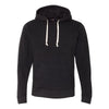 J. America Men's Solid Black Triblend Triblend Hooded Pullover Sweatshirt