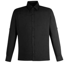 North End Men's Black Rejuvenate Performance Shirt with Roll-Up Sleeves