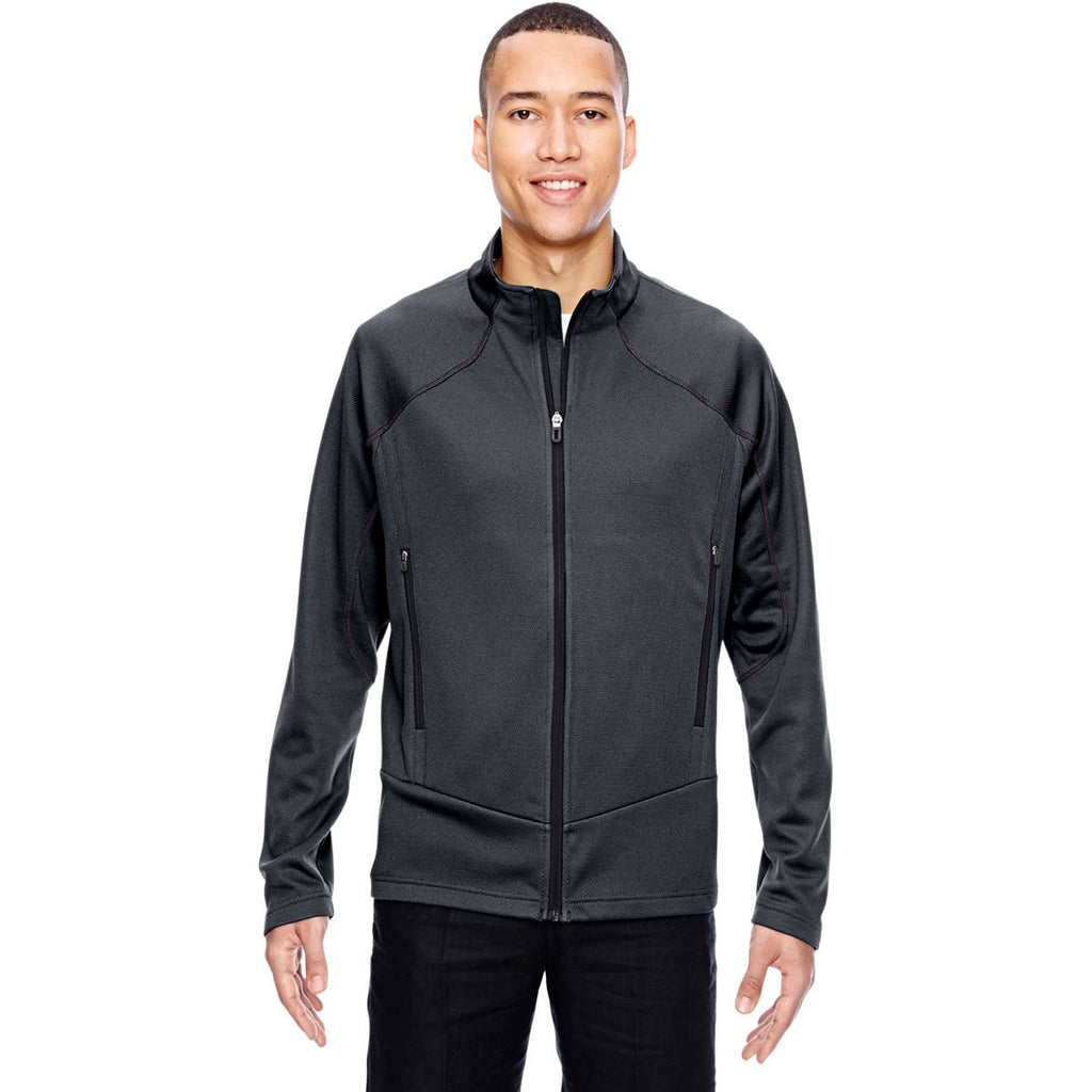 North End Men's Carbon Two-Tone Brush Back Jacket