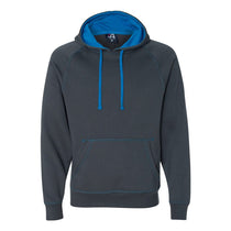 J. America Men's Electric Blue Shadow Fleece Hooded Pullover Sweatshirt