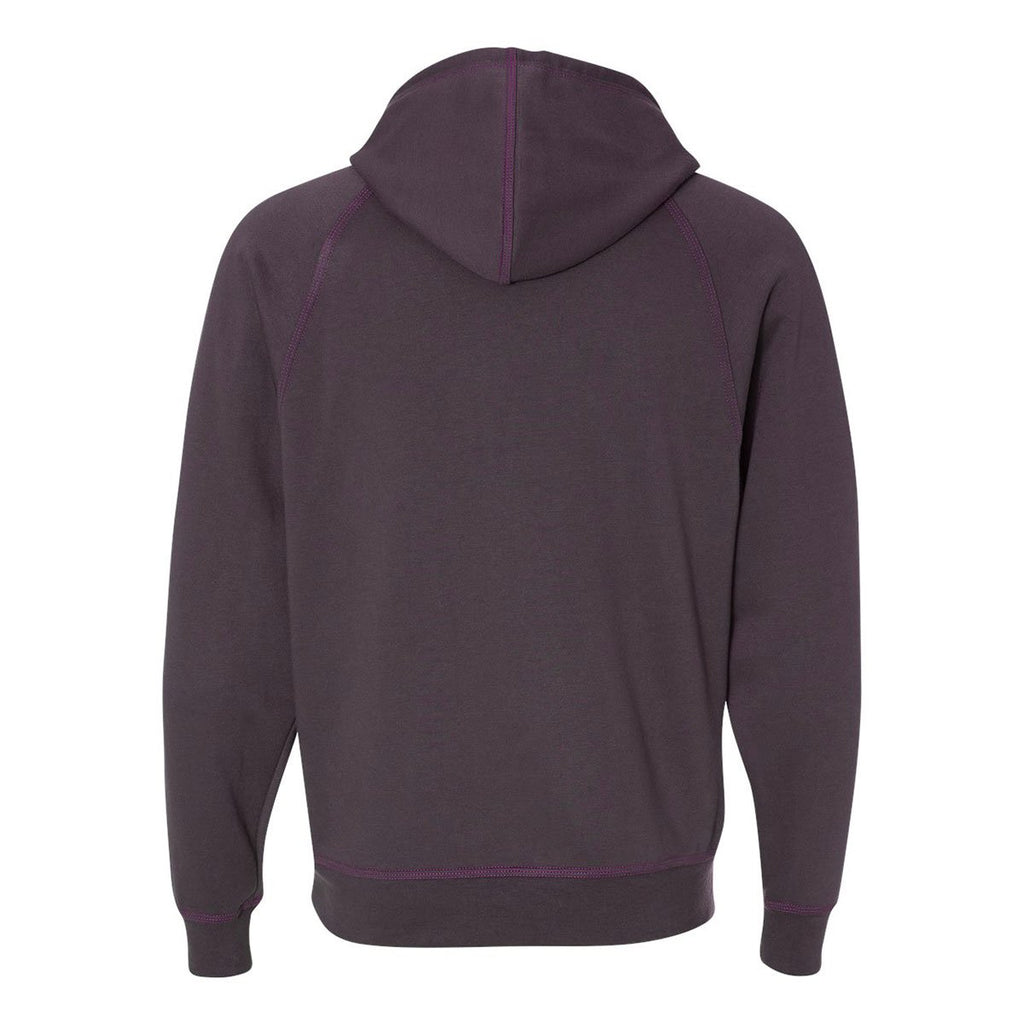 J. America Men's Magenta Shadow Fleece Hooded Pullover Sweatshirt