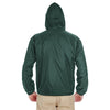 UltraClub Men's Forest Green Fleece-Lined Hooded Jacket