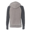 J. America Women's Cement/Dark Smoke Zen Fleece Raglan Hooded Sweatshirt