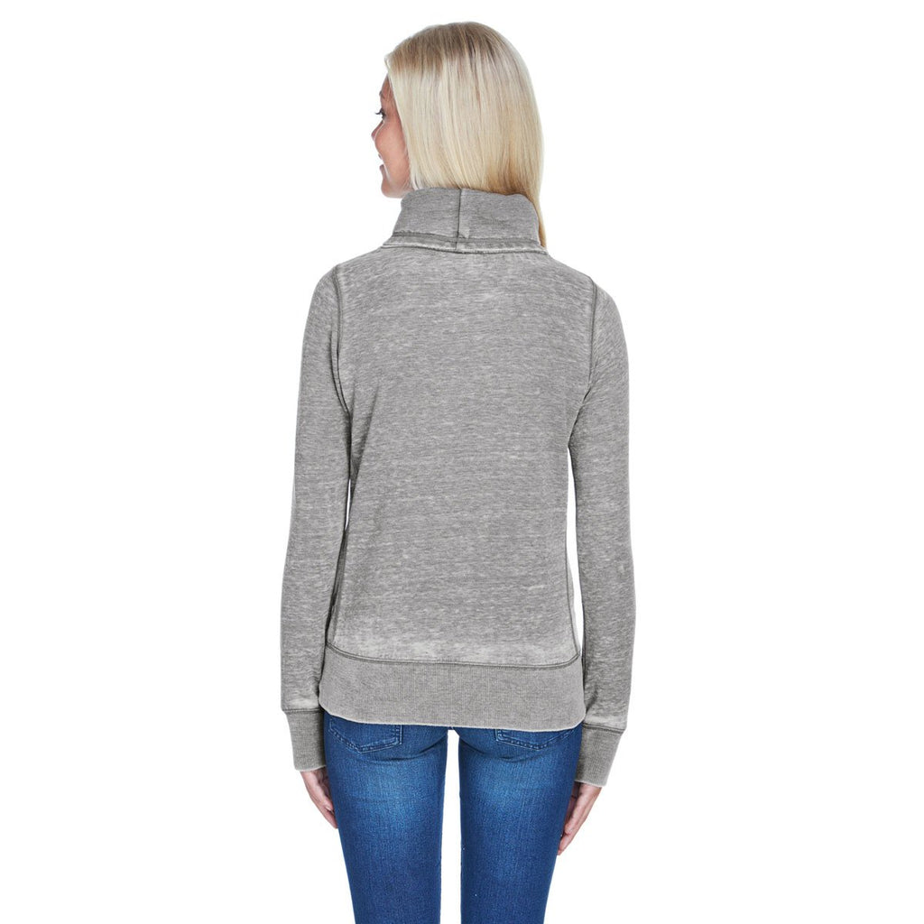 J. America Women's Cement Vintage Zen Fleece Cowl Neck Sweatshirt
