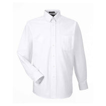 UltraClub Men's White Classic Wrinkle-Resistant Long-Sleeve Oxford