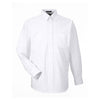 UltraClub Men's White Classic Wrinkle-Resistant Long-Sleeve Oxford