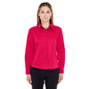UltraClub Women's Red Whisper Twill