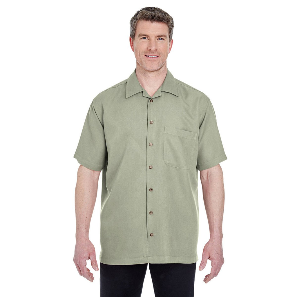 UltraClub Men's Sage Cabana Breeze Camp Shirt
