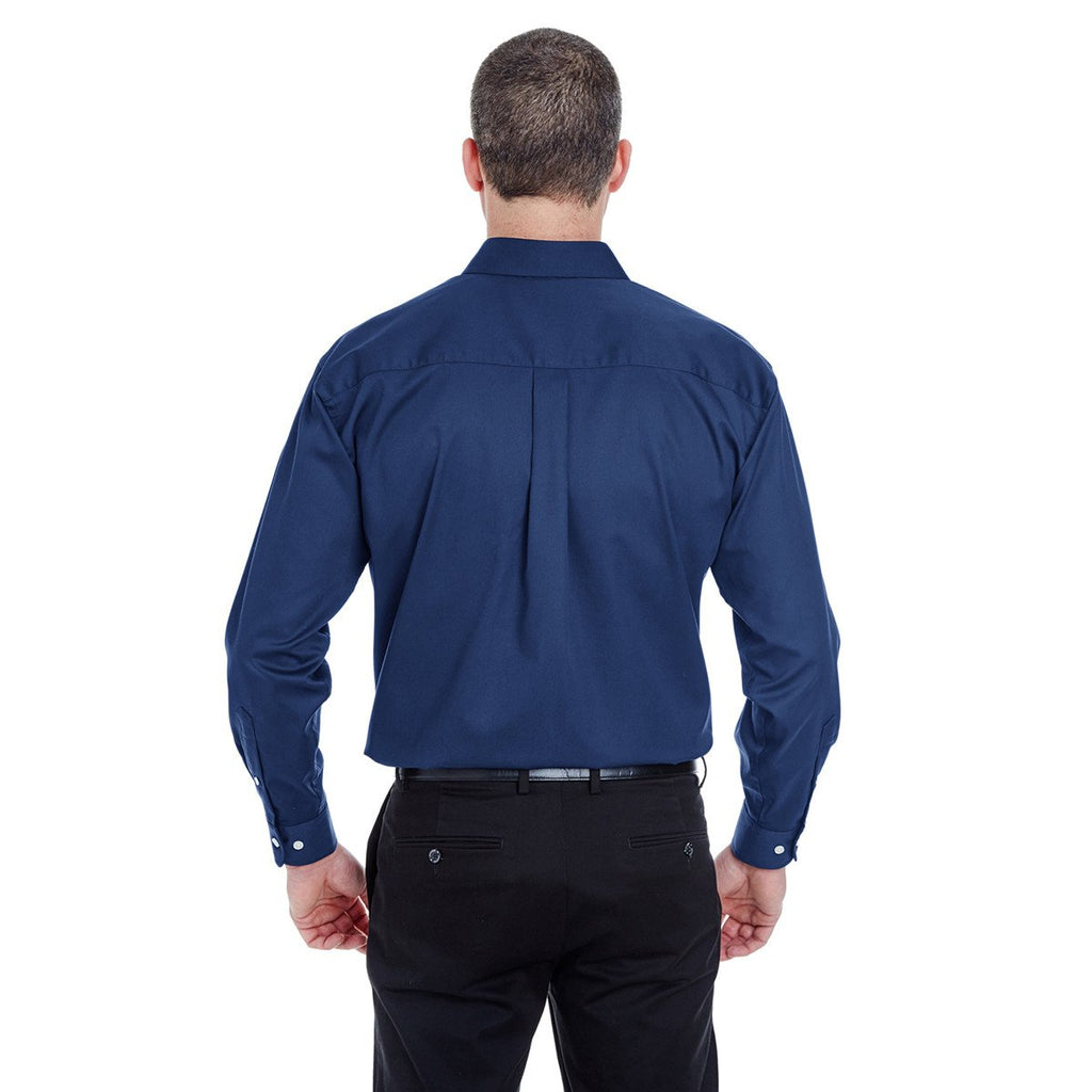 UltraClub Men's Navy Whisper Elite Twill