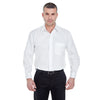 UltraClub Men's White Whisper Elite Twill