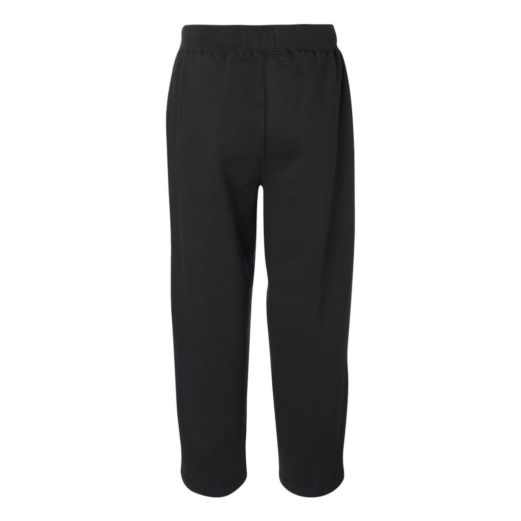 J. America Men's Black Premium Open Bottom Sweatpants