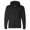 Bayside Men's Black USA-Made Full Zip Hooded Sweatshirt