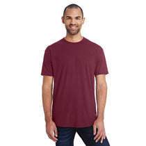 Anvil Men's Maroon Curve T-Shirt