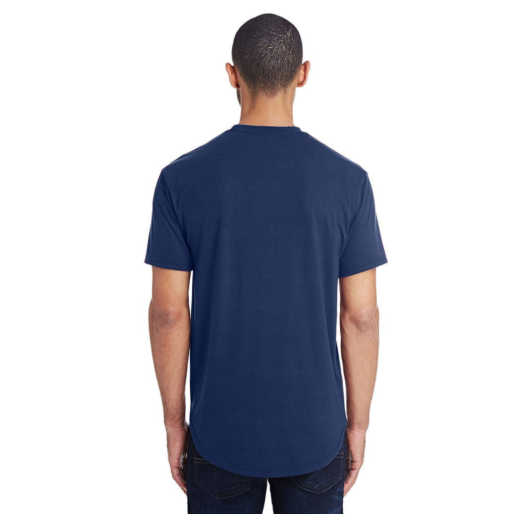 Anvil Men's Navy Curve T-Shirt