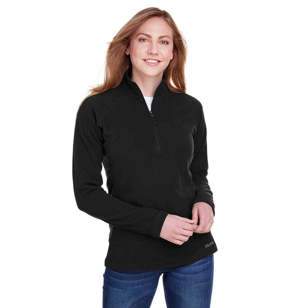 Marmot Women's Black Rocklin Fleece Half-Zip