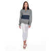 Charles River Women's Heather Grey/Navy Quad Pullover