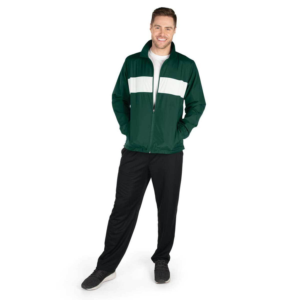 Charles River Men's Forest/White Striped Sideline Jacket
