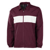 Charles River Men's Maroon/White Striped Sideline Jacket