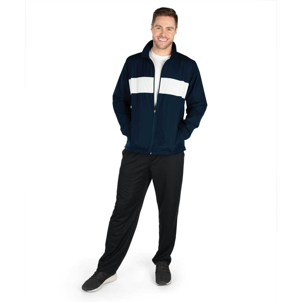 Charles River Men's Navy/White Striped Sideline Jacket