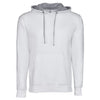 Next Level Unisex White/Heather Gray French Terry Pullover Hoodie