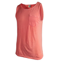 Comfort Colors Men's Bright Salmon 6.1 oz. Pocket Tank