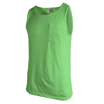 Comfort Colors Men's Neon Green 6.1 oz. Pocket Tank