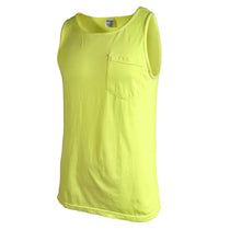 Comfort Colors Men's Neon Yellow 6.1 oz. Pocket Tank