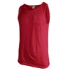Comfort Colors Men's Red 6.1 oz. Pocket Tank