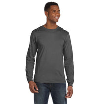 Anvil Men's Charcoal Lightweight Long-Sleeve T-Shirt