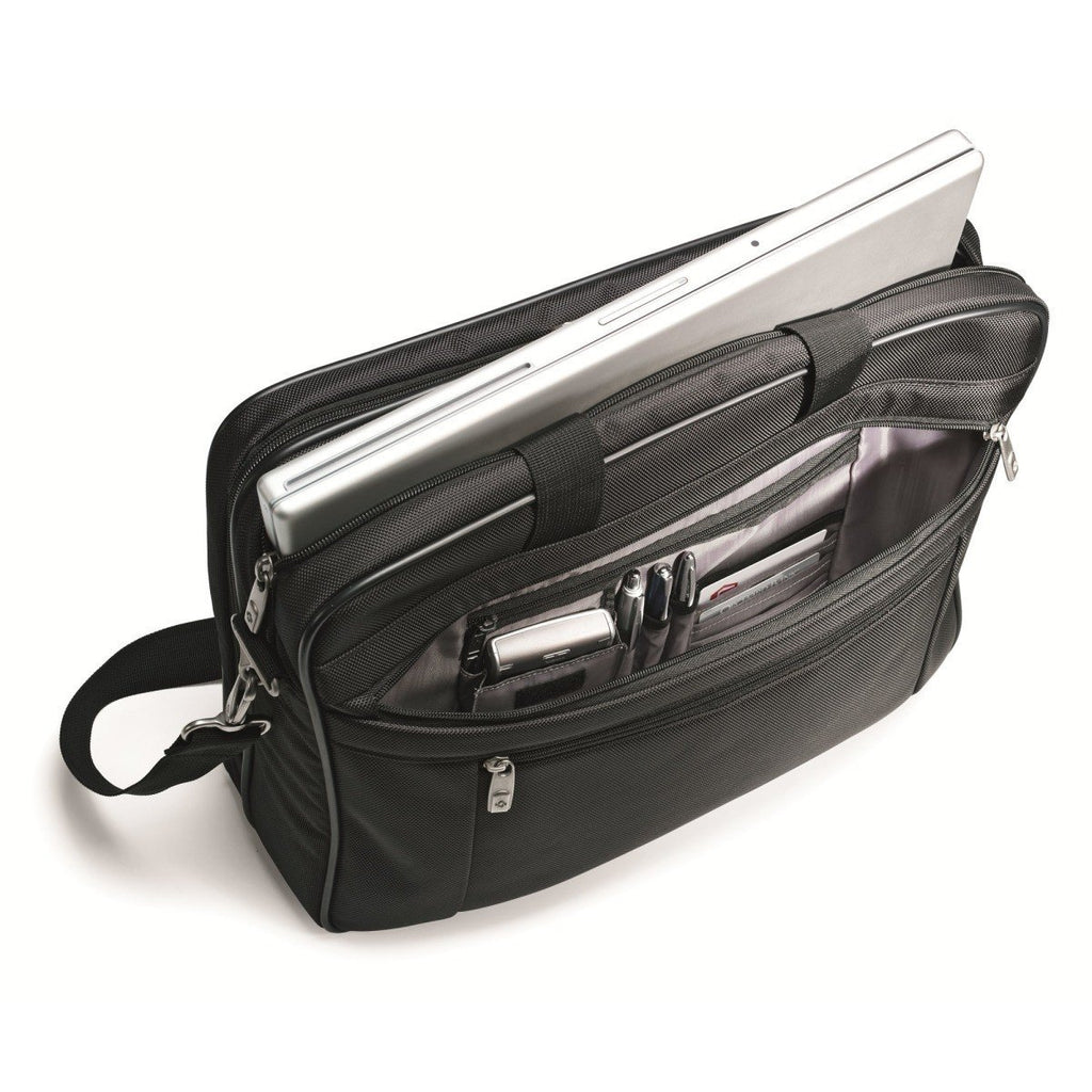 Samsonite Black Classic Business Perfect Fit Two Gusset Computer Portfolio