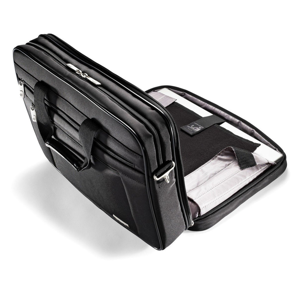 Samsonite Black Classic Business Perfect Fit Two Gusset Computer Portfolio