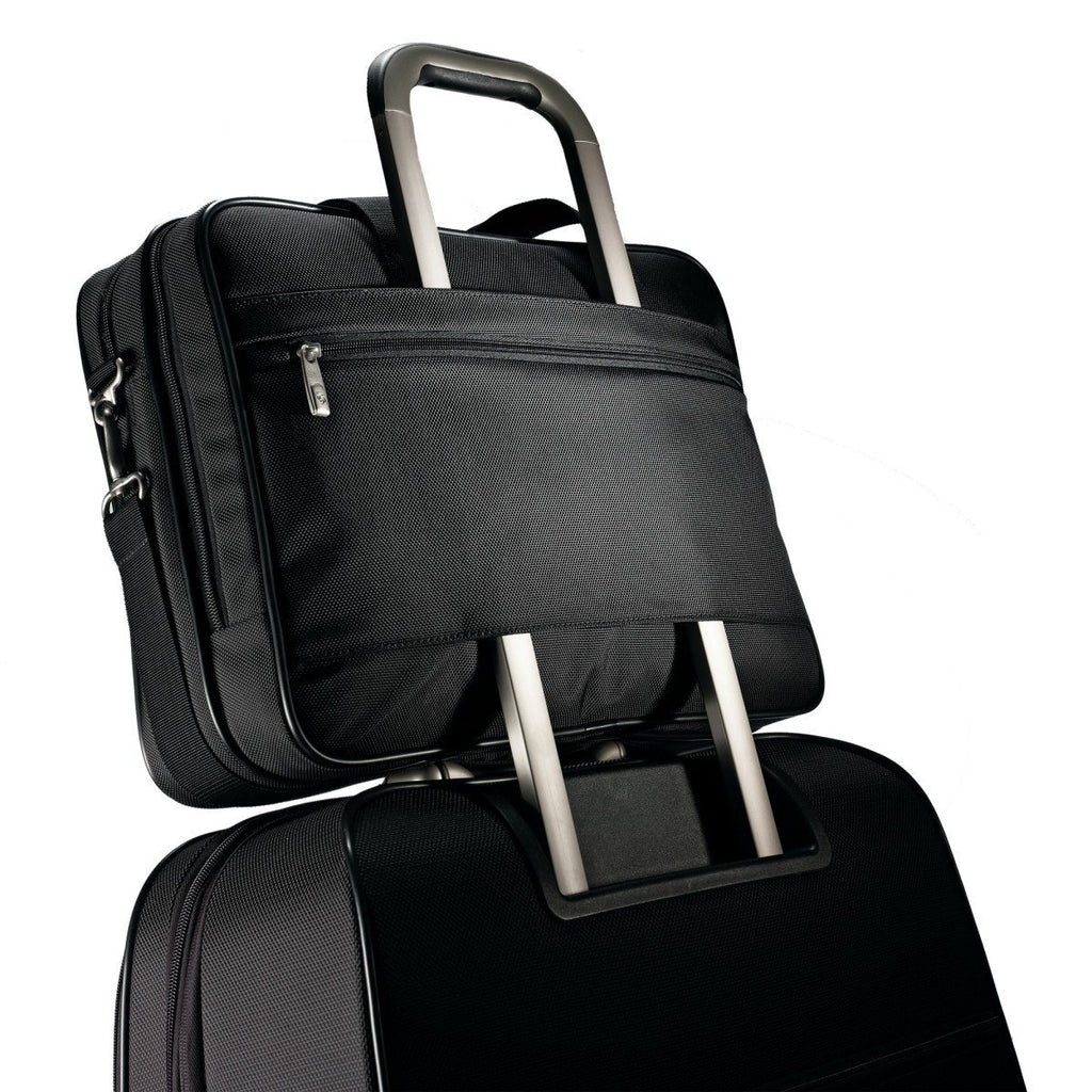 Samsonite Black Classic Business Perfect Fit Two Gusset Computer Portfolio