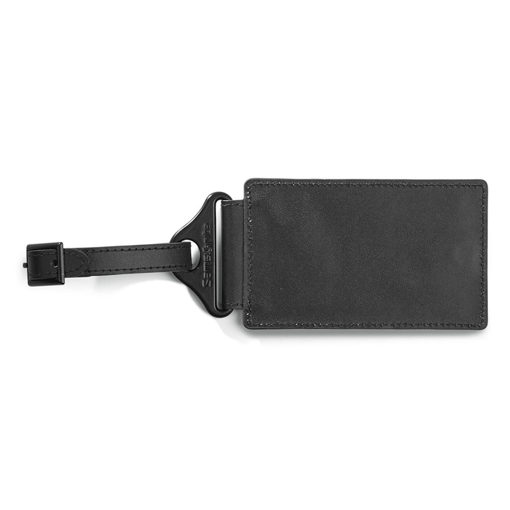 Samsonite Black Leather Luggage Tag