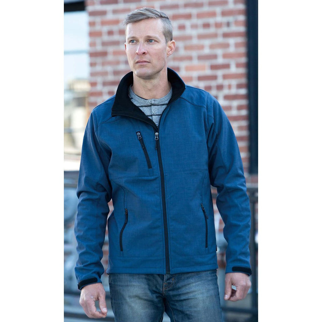 Landway Men's Slate Blue Paragon Soft Shell with Crosshatch Weave