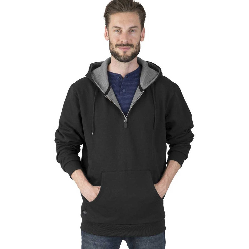 Charles River Men's Black Tradesman Quarter Zip Sweatshirt