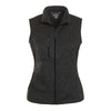 Landway Women's Heather Black Ashton Vest Sweater-Knit Fleece